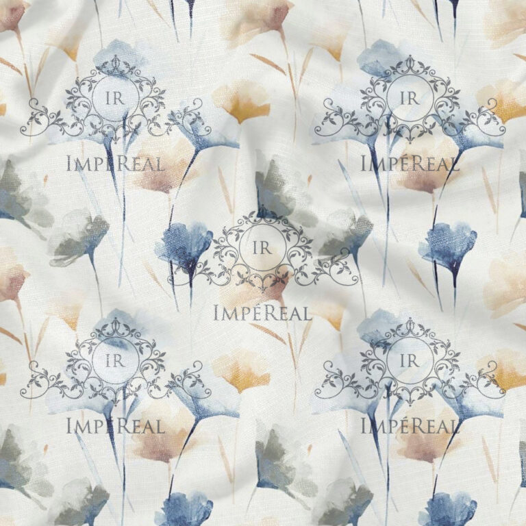 Realistic silk fabric mockup psd with beautiful floral pattern